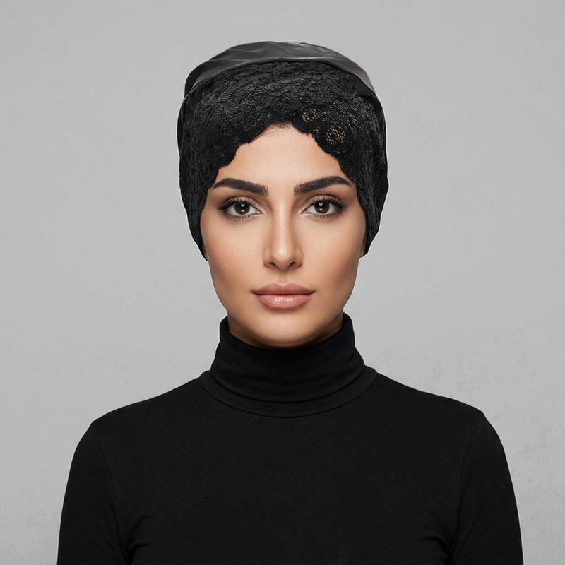 توربان زنانه ریون مدل حجاب گیپور ضربدری