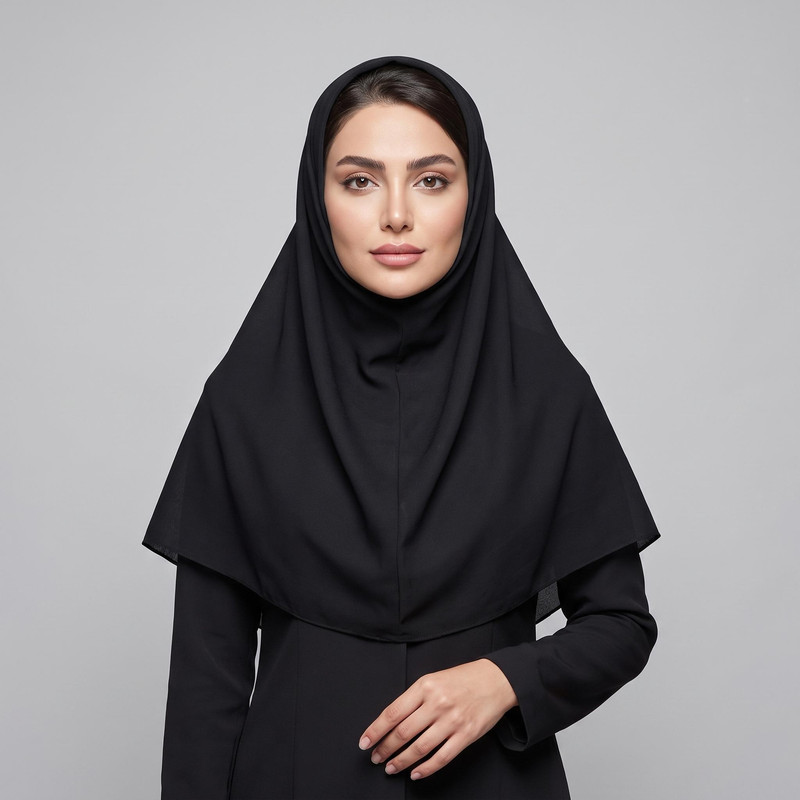 مقنعه بروجرد کد M-0001 سایز 90 سانتی متر