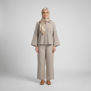 شومیز آستین بلند یقه برگردان زنانه مون‌سا مدل 16