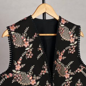 وست یقه هفت زنانه مدل کتان سوزندوزی هندی کد AK1614