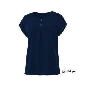 بلوز آستین تا روی شانه یقه گرد زنانه مدل آمیتیس