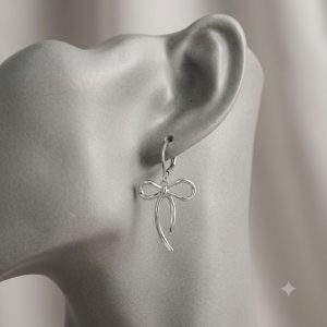 گوشواره زنانه مدل آویز طرح پاپیون