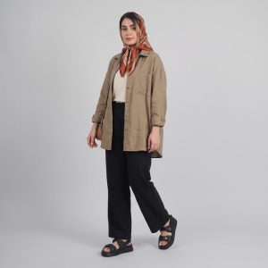 صندل زنانه چرم پارس مدل لژدار چسبی کد 379-8