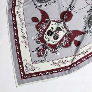 روسری زنانه آنالیا مدل ابریشم توییل بهاره کد 9802