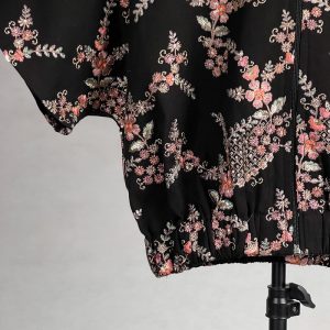 بامبر آستین کوتاه زنانه مدل سوزندوزی هندی کد AK1673