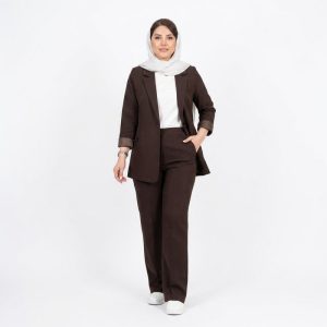 مانتو کتی زنانه کرپ سوپرییست راسته مدل تک دکمه