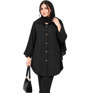 مانتو شومیزی زنانه شانتون نگین‌دار S.M.A مدل لمزو