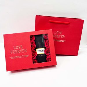ست هدیه زنانه مروارید عشق لوکس همراه دستبند خورشیدی و باکس گل معطر کد 026