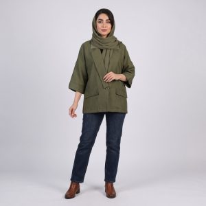 کت تک رسمی زنانه ژاکارد مدل کژوال