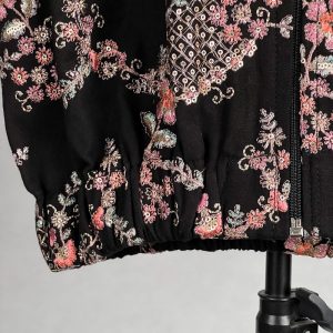 بامبر آستین کوتاه زنانه مدل سوزندوزی هندی کد AK1673