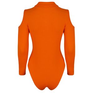 بادی آستین بلند زنانه دکسونری مدل 2256004702 یقه دار