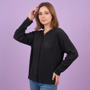 شومیز زنانه آستین بلند ساتن مدل سنا