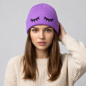 کلاه بافتنی زنانه و مردانه طرح عروسکی مدل مژده کد 01