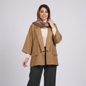 کت تک رسمی زنانه ژاکارد مدل کژوال