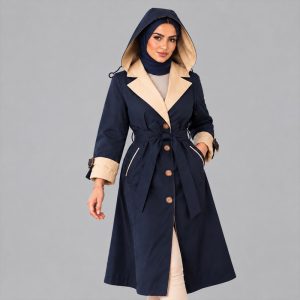 بارانی زنانه تی سی قد زیر زانو مدل شفق 1000200