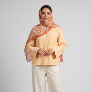شومیز آستین بلند یقه برگردان زنانه مون‌سا مدل 16