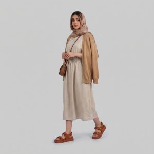 صندل زنانه چرم پارس مدل لژدار چسبی کد 379-8