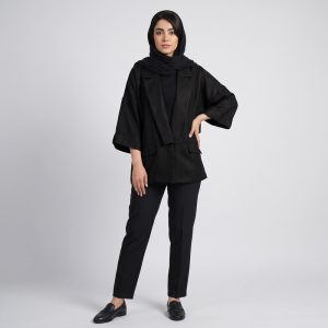 کت تک رسمی زنانه ژاکارد مدل کژوال