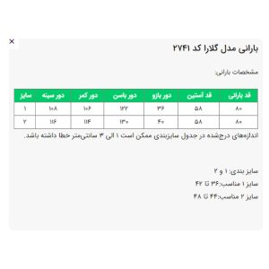 بارانی زنانه السانا مدل گلارا کد 2741