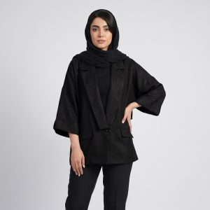 کت تک رسمی زنانه ژاکارد مدل کژوال