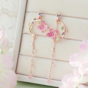 گوشواره زنانه مدل گل چهارپر کد 00667