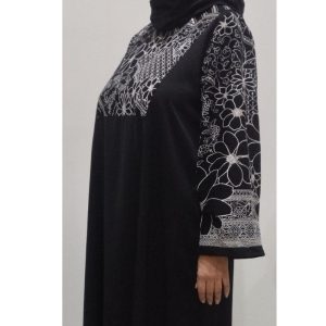 مانتو عبایی زنانه کرپ آلیزه مدل ناز بانو