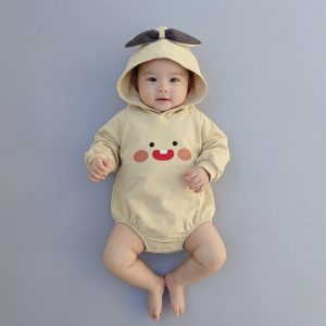 بادی آستین بلند نوزادی مدل عروسکی کد 02