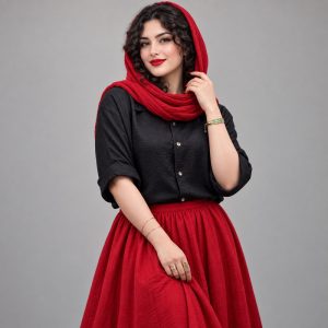 شومیز زنانه باکسی کوتاه مدل آیلا